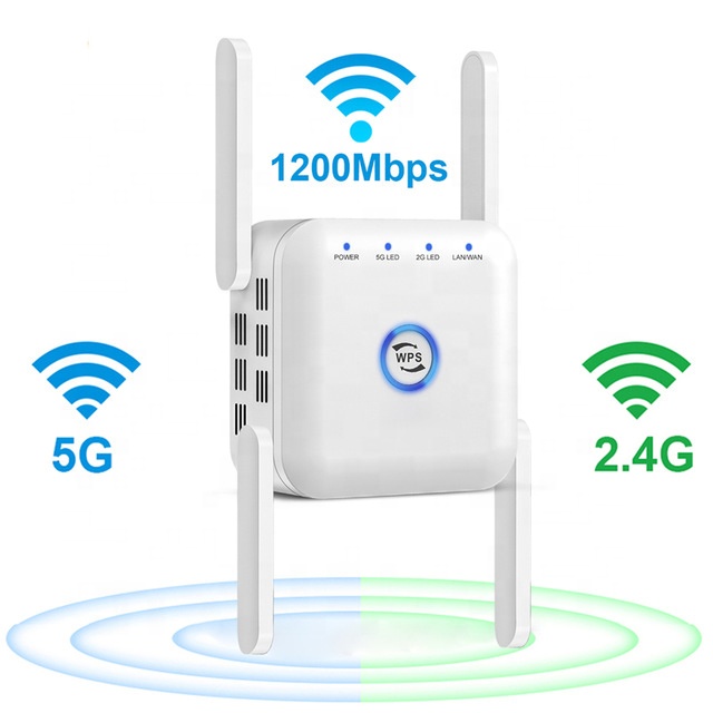 Расширитель диапазона Leadingplus 2,4G 5G 1200 Мбит/с, повторители сигнала Wi-Fi, беспроводной усилитель, Совместимость со всеми беспроводными устройствами