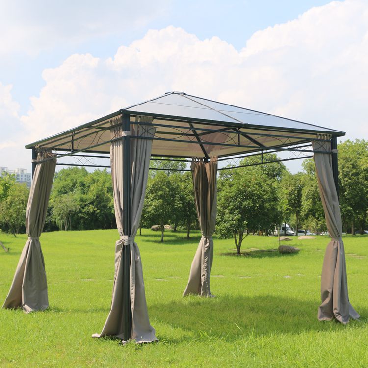 pergola with led light Kits Canopy Garden Outdoor Ventilation and Airflow Polyester Waterproof Heavy Duty Pergola Patio Gazebo