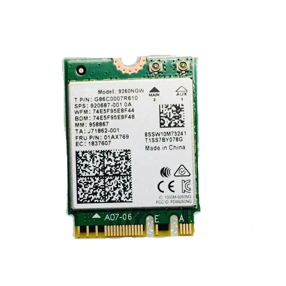 Двухдиапазонный беспроводной адаптер AC 9260NGW 9260AC, двухдиапазонный 802.11ac 1730 Мбит/с, NGFF, Wi-Fi адаптер + Bluetooth 5,0 WLAN сетевая карта