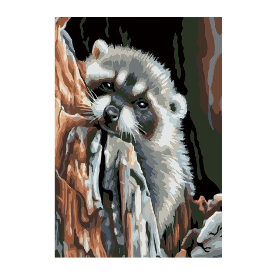 Распродажа от производителя ручная роспись 40*50 см A daze raccoon DIY картина маслом по номерам