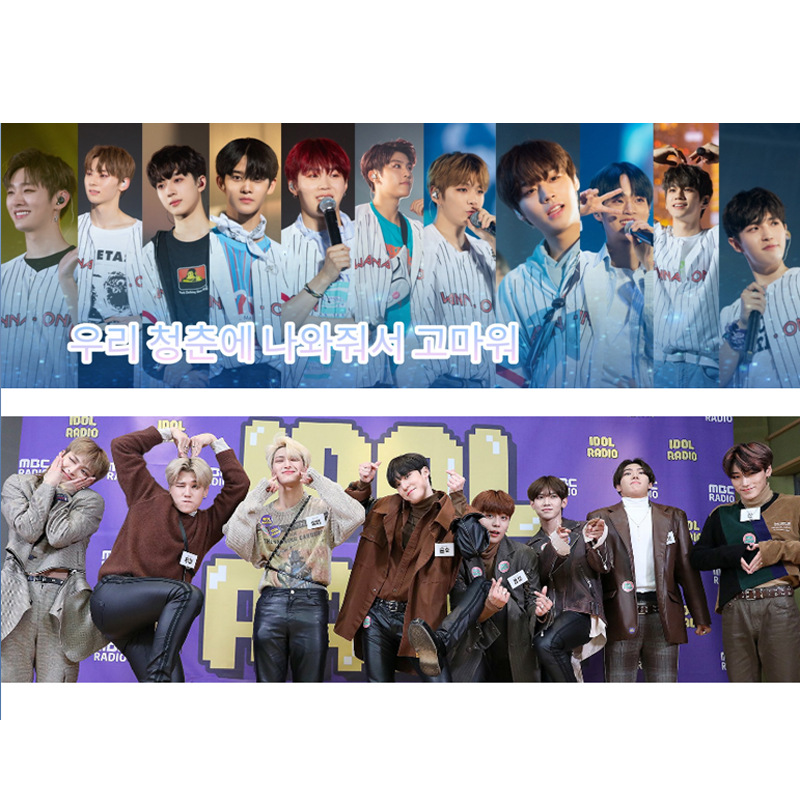 Двухстороннее баннерное полотенце с принтом, раллийное полотенце со слоганом Kpop