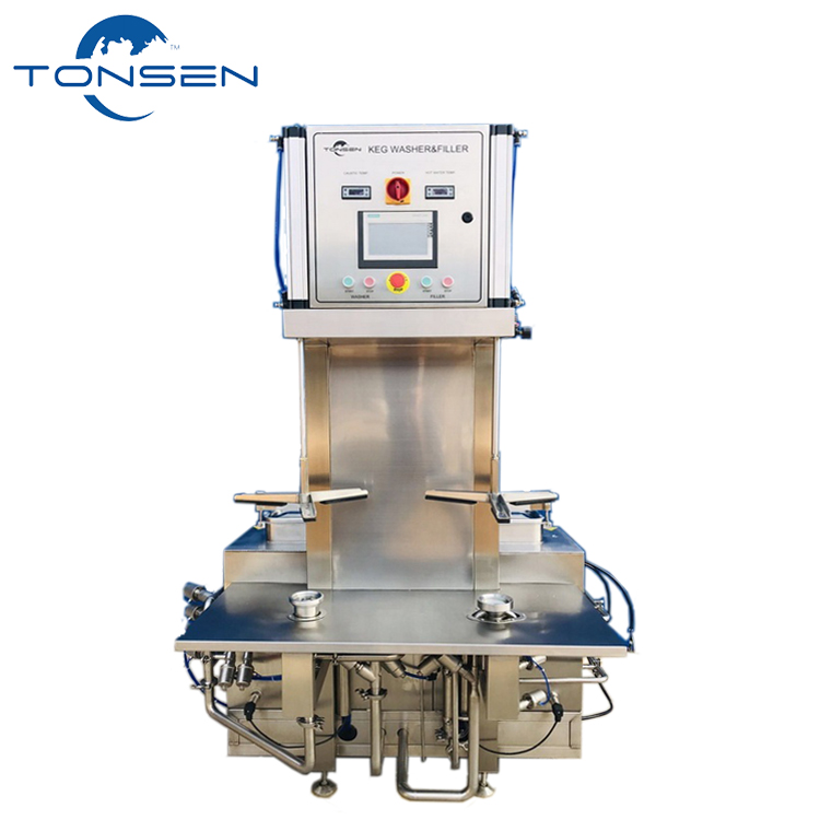 High efficiency Beer keg manual or semi-auto washing machine keg washer for brewery plant