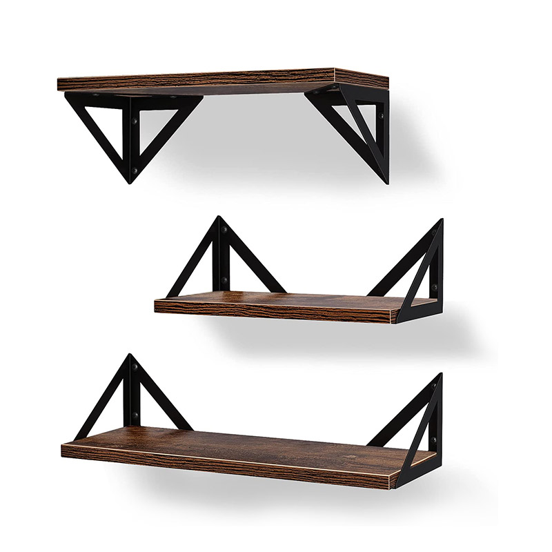 Floating Shelves Wall Mounted Rustic Wood Wall Shelves Set of 3 Decoration Floating Shelves for Kitchen Funiture