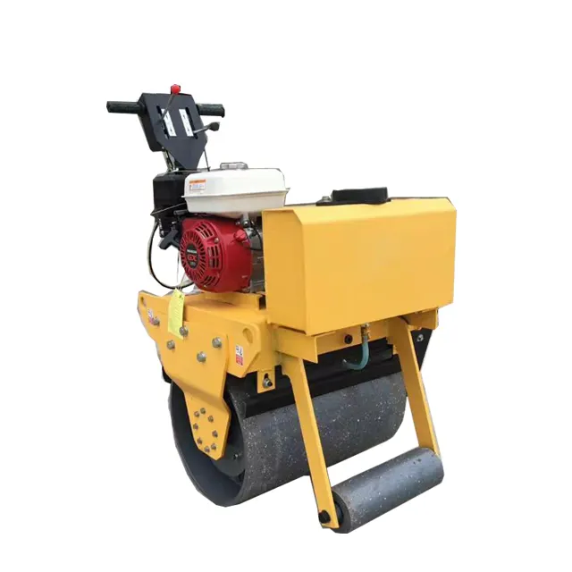 Road Roller Weight Mini Manual Hand Push Electric Start Single Drum Vibratory Mud Road Roller Compactor Of 500Kg 700Kg 800Kg 900Kg 1 Ton Weight