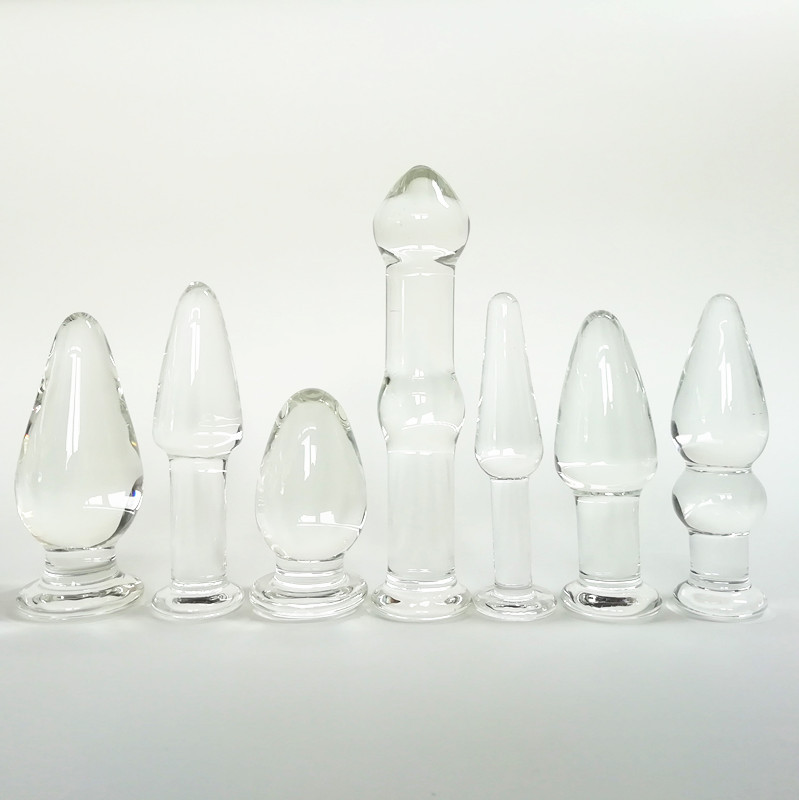 Glass Anal Dildo Butt Plug Anal Beads Erotic Sex Toy for Women Adult Products for Couples Crystal Glass Anal Stimulator