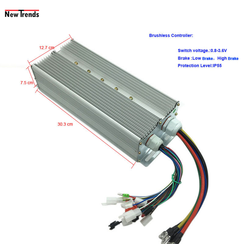 60В 72В 3000W Bldc регулятор бесщеточного двигателя для электрических Трехколесных велосипедов по созданию электрических транспортных средств в течение трех фазный двигатель
