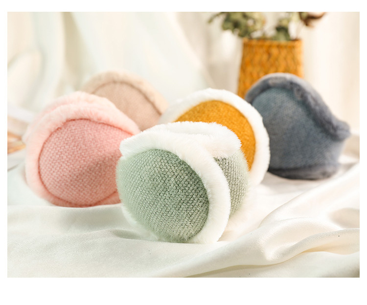 2022 New fashion cozy warm solid winter warm earmuffs plush earmuffs ladies rear folding ear protection