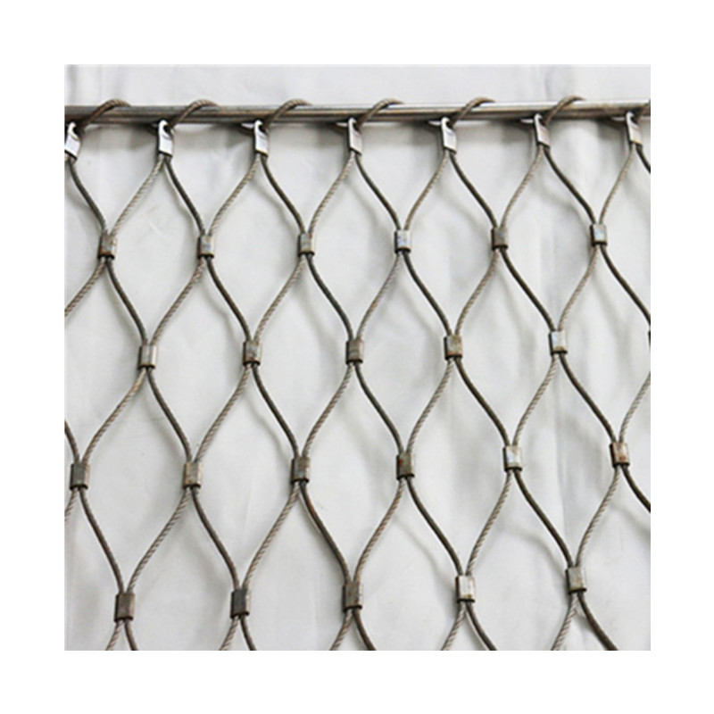Animal and bird enclosure stainless steel netting wire rope woven mesh