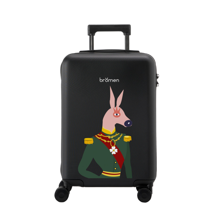 ONEBOX PC/ABS чемодан высокого качества, Модный черный чемодан на колесиках серии donkey dot