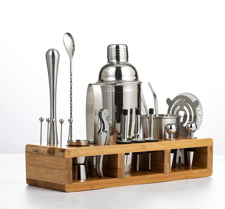 RTS hot selling high quality professional 350ml 550ml 700ml 750ml bar tool set