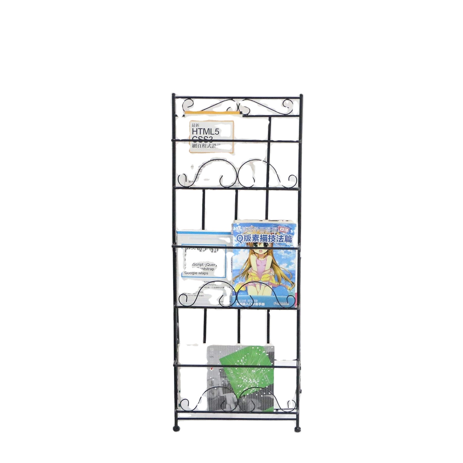 Floor Standing Magazine Rack Holder Organizer, Brochure Magazine Catalog Literature Display Holder Rack