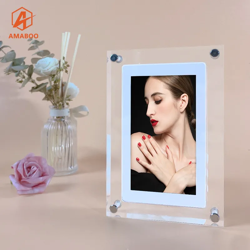 AMABOO Artwork Sexy Loop Playback Video Mp4 Acrylic Digital Photo Frame Images Picture 7 Inch 256MB-8GB 1024*600 JPG,BMP Plastic
