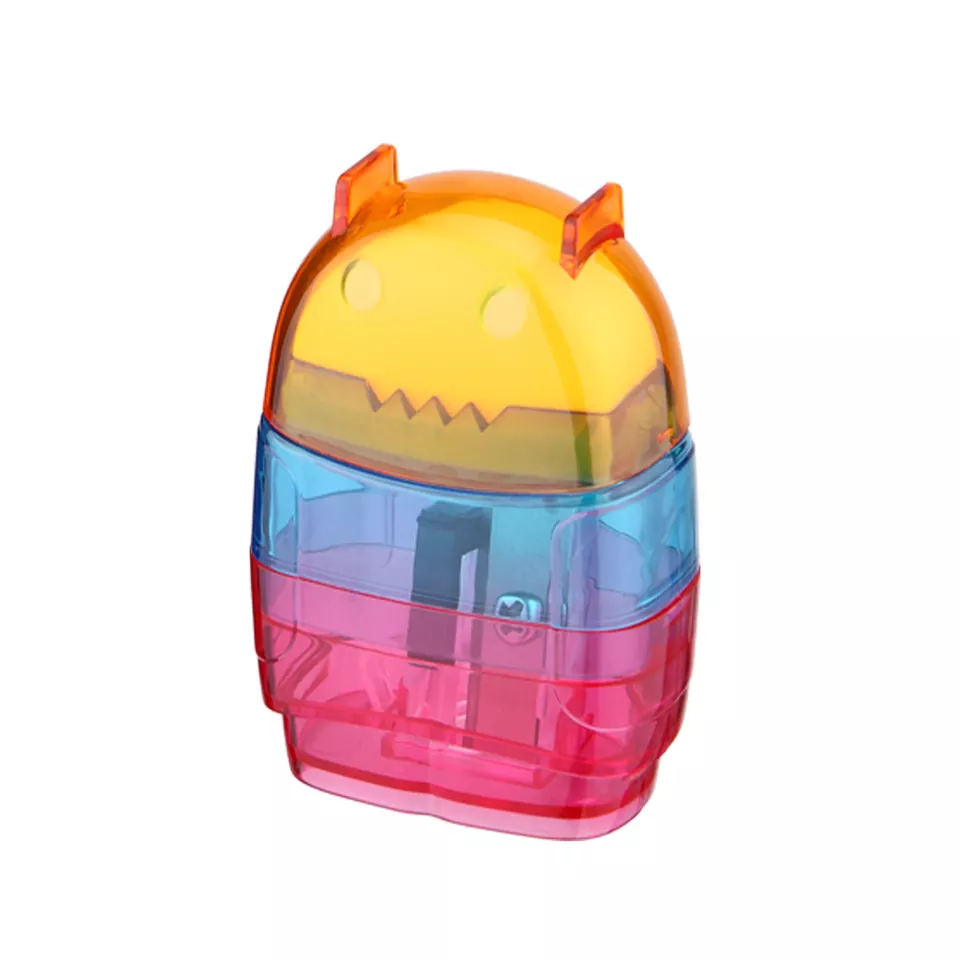 Excellent Quality AS00555 Pencil Sharpener Portable Cute Plastic Compact Manual Sharpener for Office Stationery
