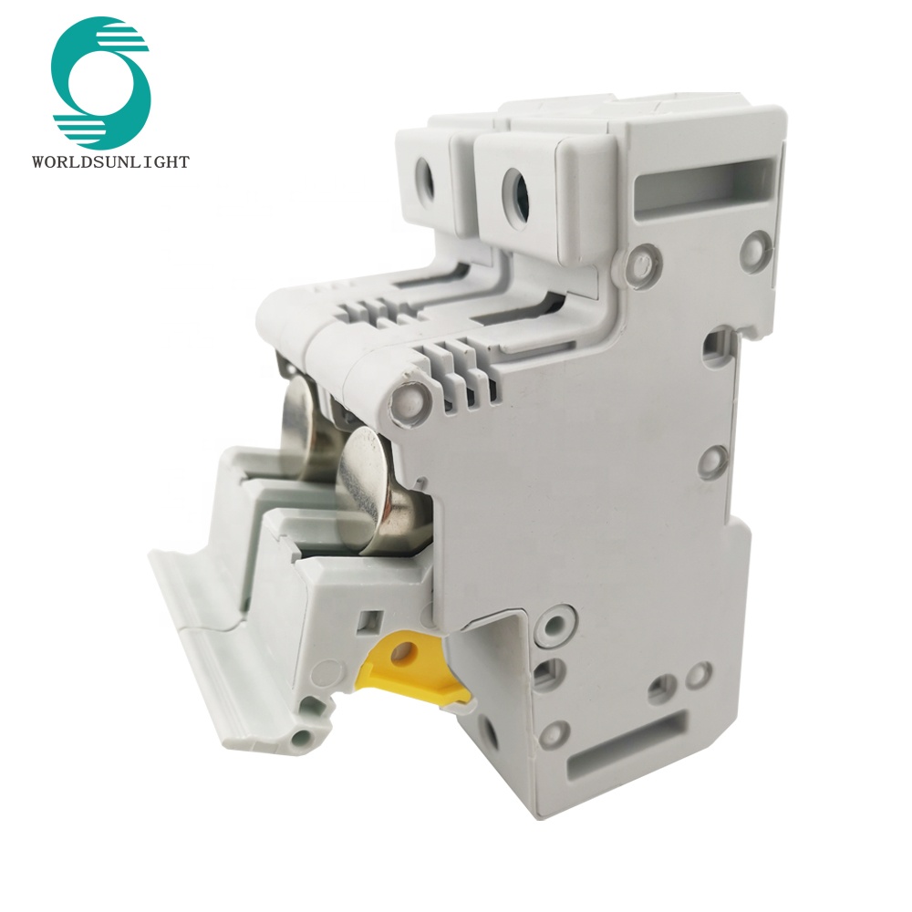 World Sunlight WSPV-63 CE 22*58 мм gPV 20kA dc 60A 2 полюса PV солнечный dc1000V держатель предохранителя коробка