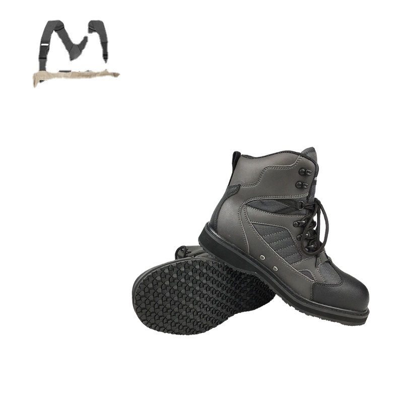 Fly Fishing Clothes Waders Outdoor Hunting Wading Pants and Shoes Overalls Rubber Sole Fishing Boots Rock Aqua Shoes