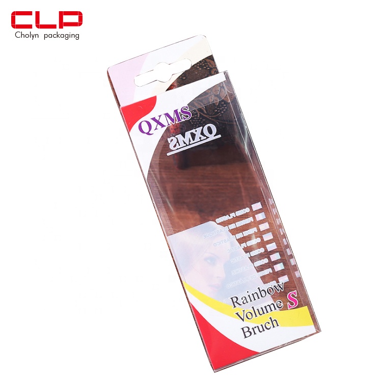 CLP PET PVC пластиковая упаковочная коробка с индивидуальной печатью для наращивания волос