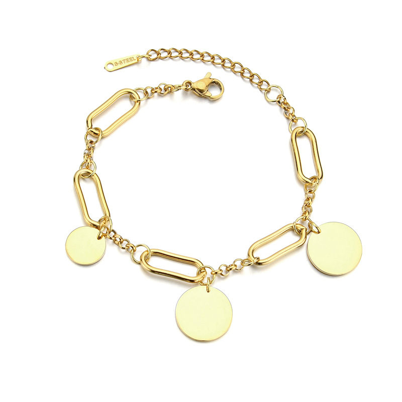 customize gold bracelet for women high quality stainless steel charm bracelet best selling woman bracelet stainless steel