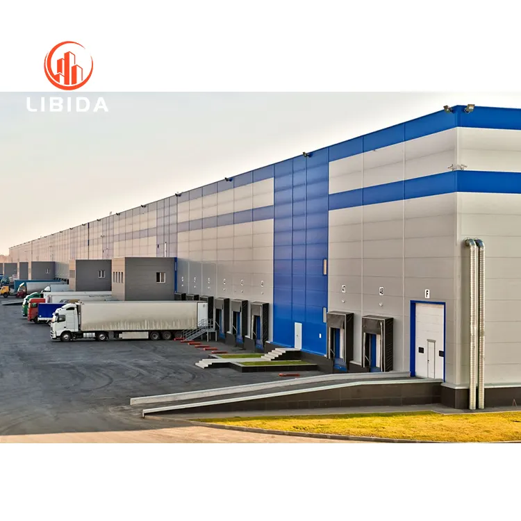 Prefabricated Steel Structures Commercial Warehouse / Modern logistics warehouse building