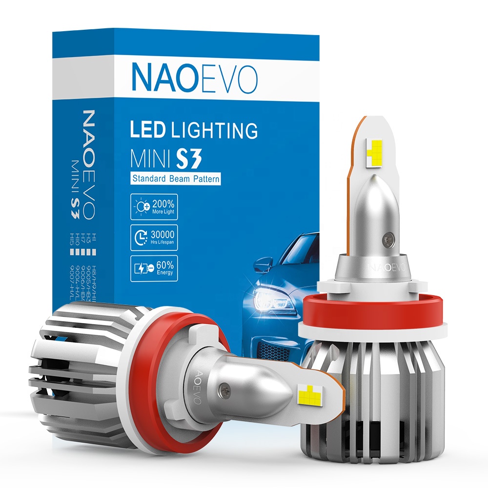 NAOEVO бренд Mini S3 автомобильная светодиодная фара H4 H7 H11 9005 9006 флип-чипы 60W 7200LM 6500K автомобильная светодиодная фара H11