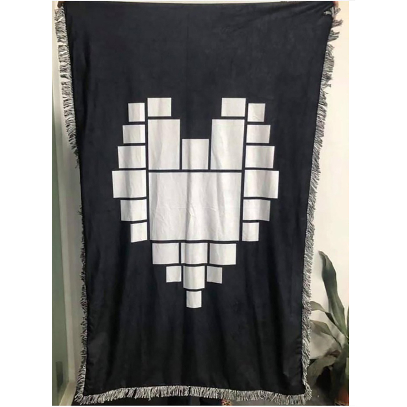 2021 Fashion All Season Sublimation Blanket Heart Flannel Sublimation Blanket Panel