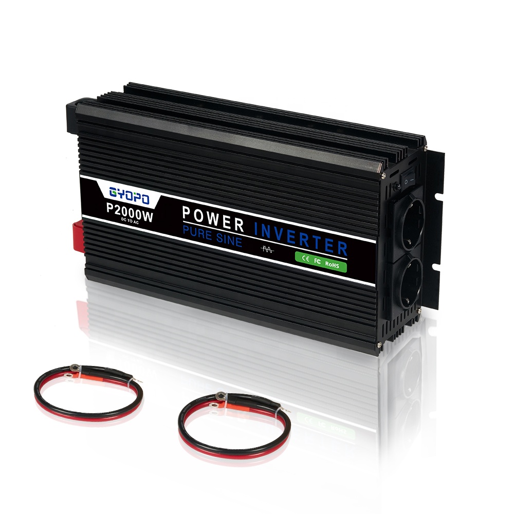 GYOPO 500w Pure Sine Wave Power Inverters 12V 24V 48V DC to AC 110V 220V 240V Off Grid Home Battery Charge Outdoor Car Inverter