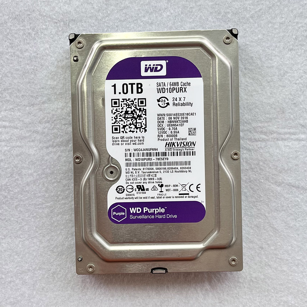 Жесткие диски Purple 1T/2T/3T/4T HDD Sata 3,5 дюйма 7200 об/мин для камеры видеонаблюдения
