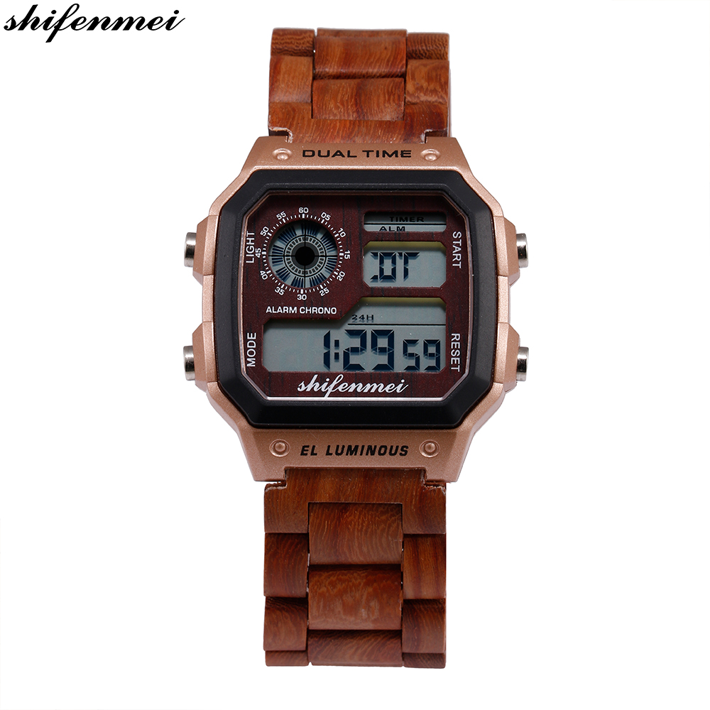 Shifenmei S5552 сигнализация оптом oem пластиковые цифровые деревянные часы на заказ