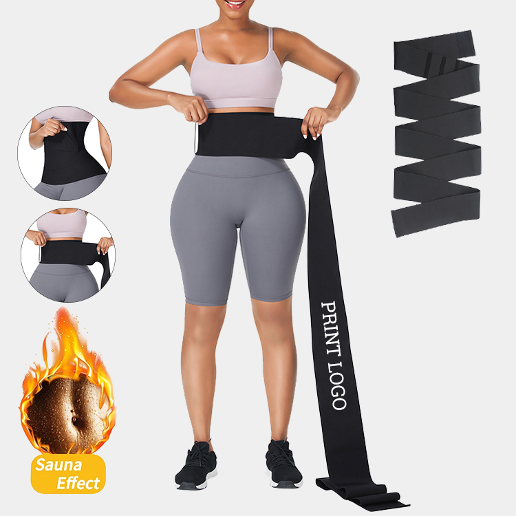 Custom Logo One Size Women High Elasticity Invisible Waist Wrap Fat Tummy Trimmer Control Slimming Belt Waist Trainer Shaper