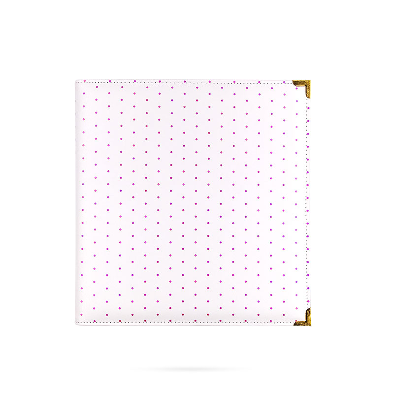 Dot pattern искусственная кожа пользовательский размер 6 кольцо binder Оптовая Продажа Милая папка
