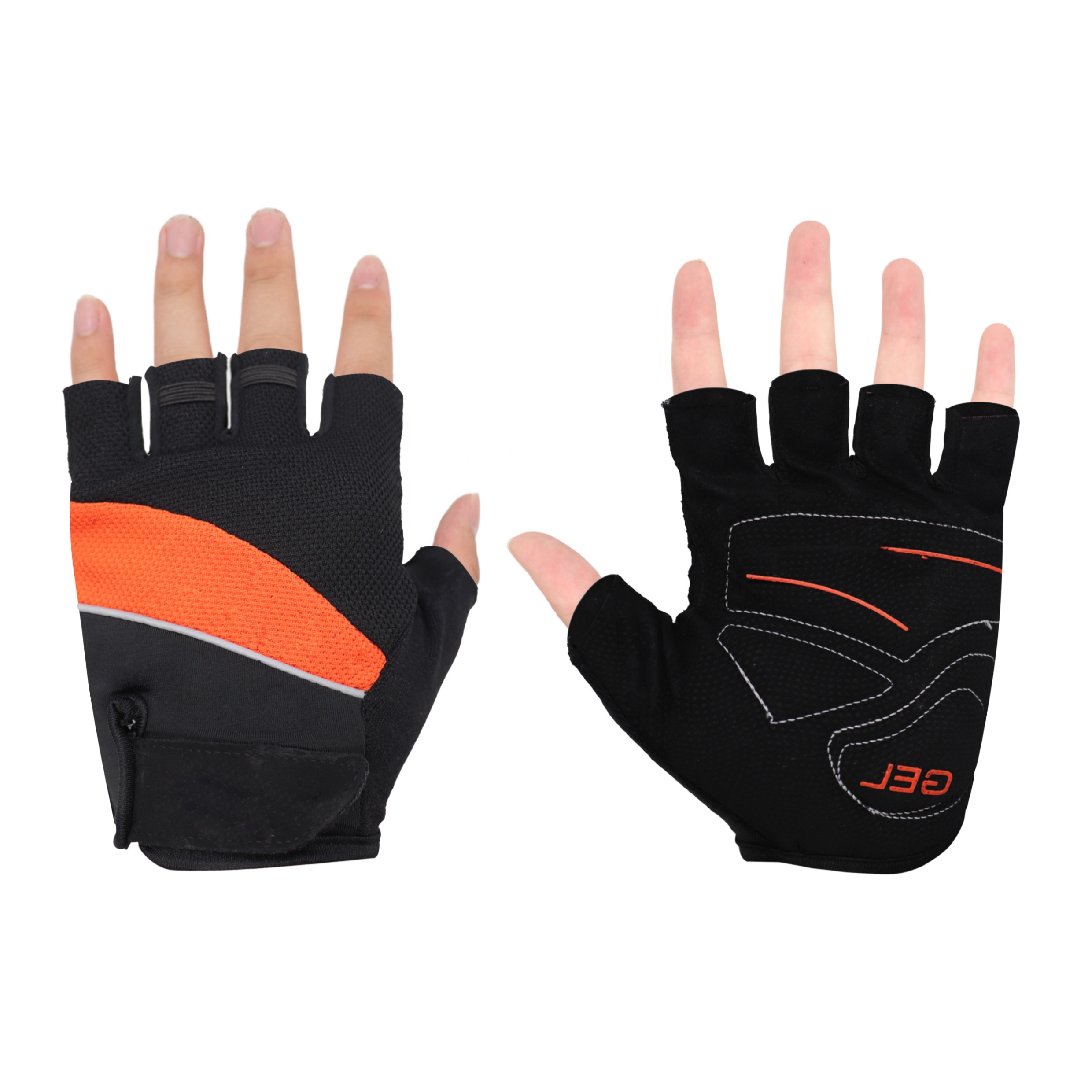 high quality PU stretch fabric GEL Shockproof breathable back sport cycling gloves