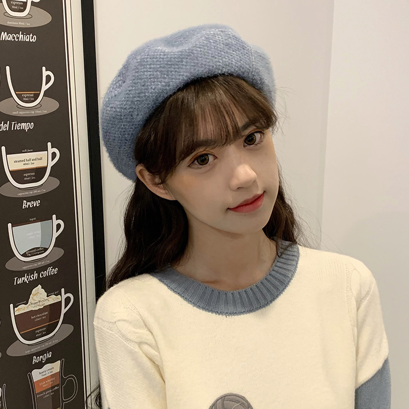 Free sample winter hat custom nice quality embroidered Women Lady 100% Wool cashmere French Berets