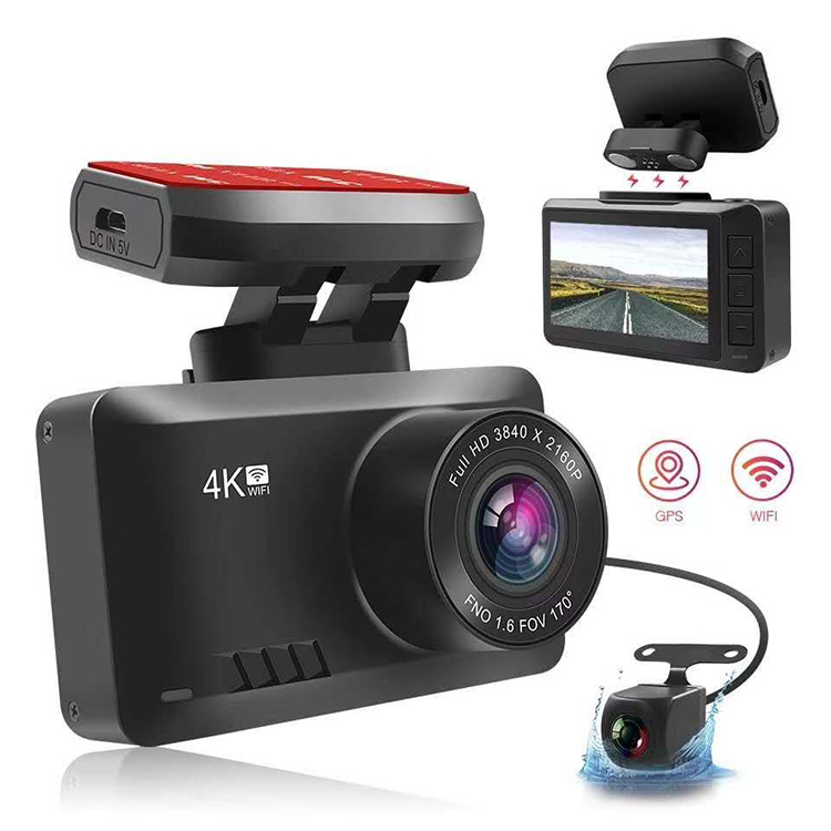 Автомобильный видеорегистратор 4K Ultra HD WiFi 2160P 60fps ADAS Dvr с датчиком 1080P Sony задняя камера ночного видения GPS двойной объектив видеорегистратор