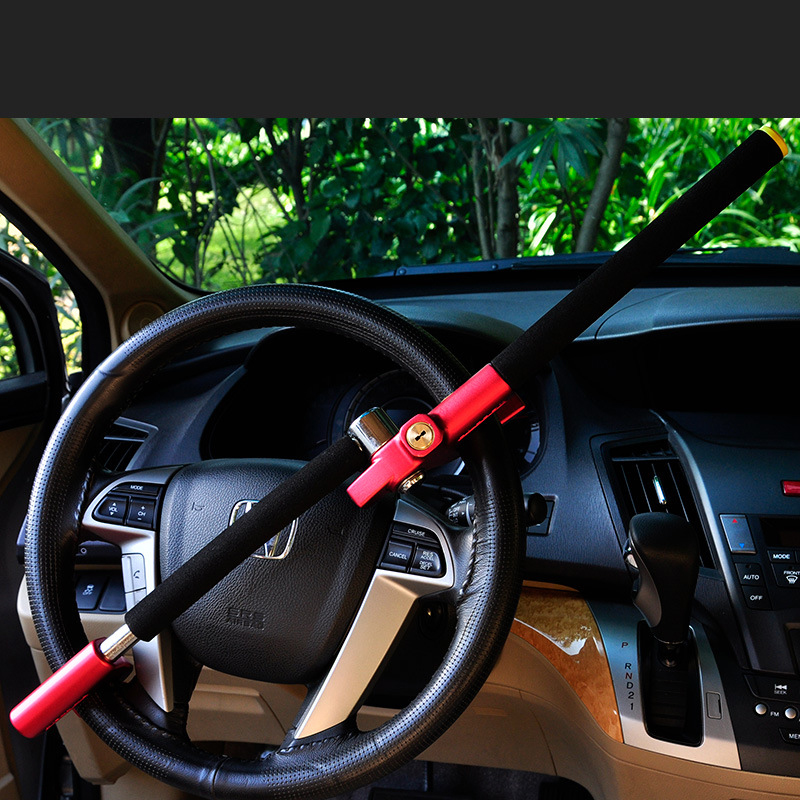 Best Foldable and Adjustable Anti-theft Car Security Steering Wheel Lock Retractable locking For Universal Auto Cars and Vans