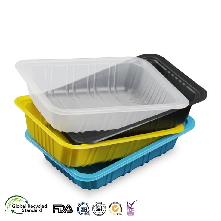 OEM/ODM microwaveable герметичные замороженные мясо/фрукты/овощи упаковка супермаркет блистер РПП/ПП пластиковые лотки для еды
