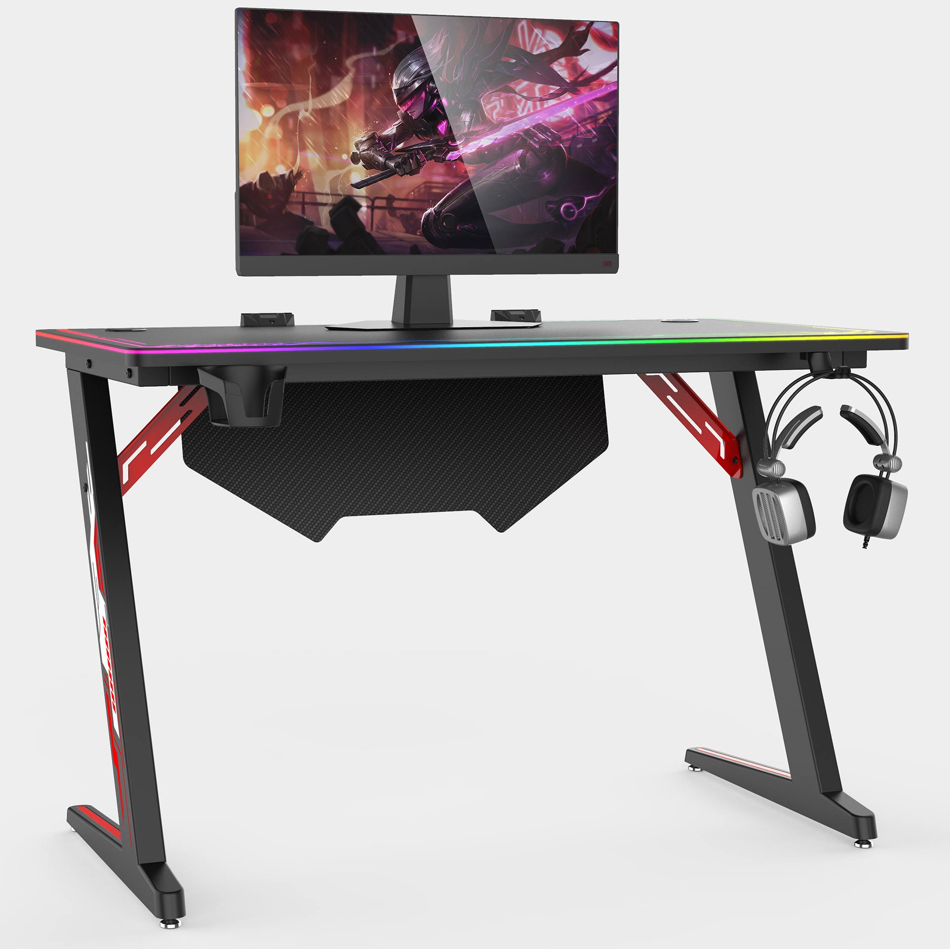 Игровой компьютерный стол для гоночных игр, игровой стол для электронных видов спорта со светодиодным игровым пультом дистанционного управления