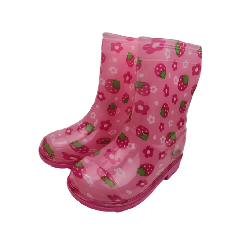 China Manufacturer Cheap KC Certification OEM Pink And Blue Kids Rain Boots For Children