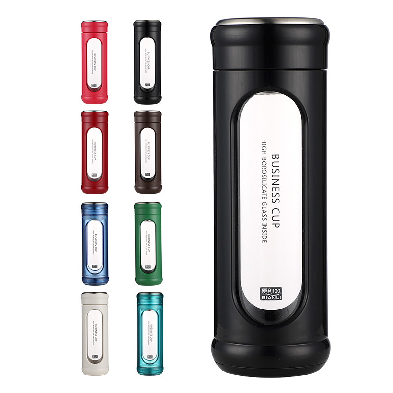 Bpa Free Leakproof Reusable Motivational Sublimation Borosilicate Glass Water Bottle Custom Logo