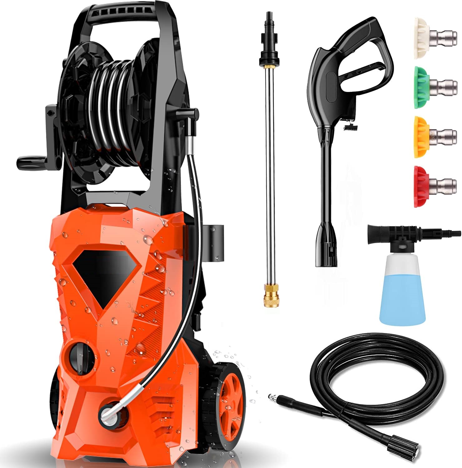 Finesource 1600w высокого давления электрический портативный машина для! Автоматическая мающая машина для чистки автомобиля мойки машин