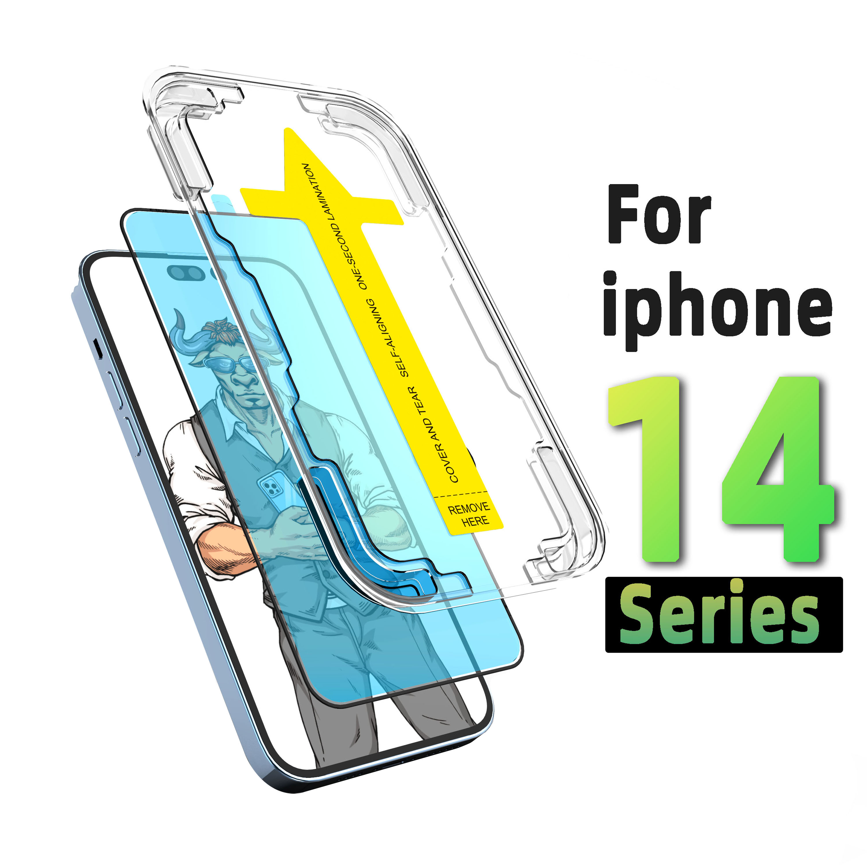 Для iPhone 13 14 Pro max рамка из закаленного стекла для iphone пленка для iPhone Легкая установка Защита экрана для конфиденциальности Комплект для установки