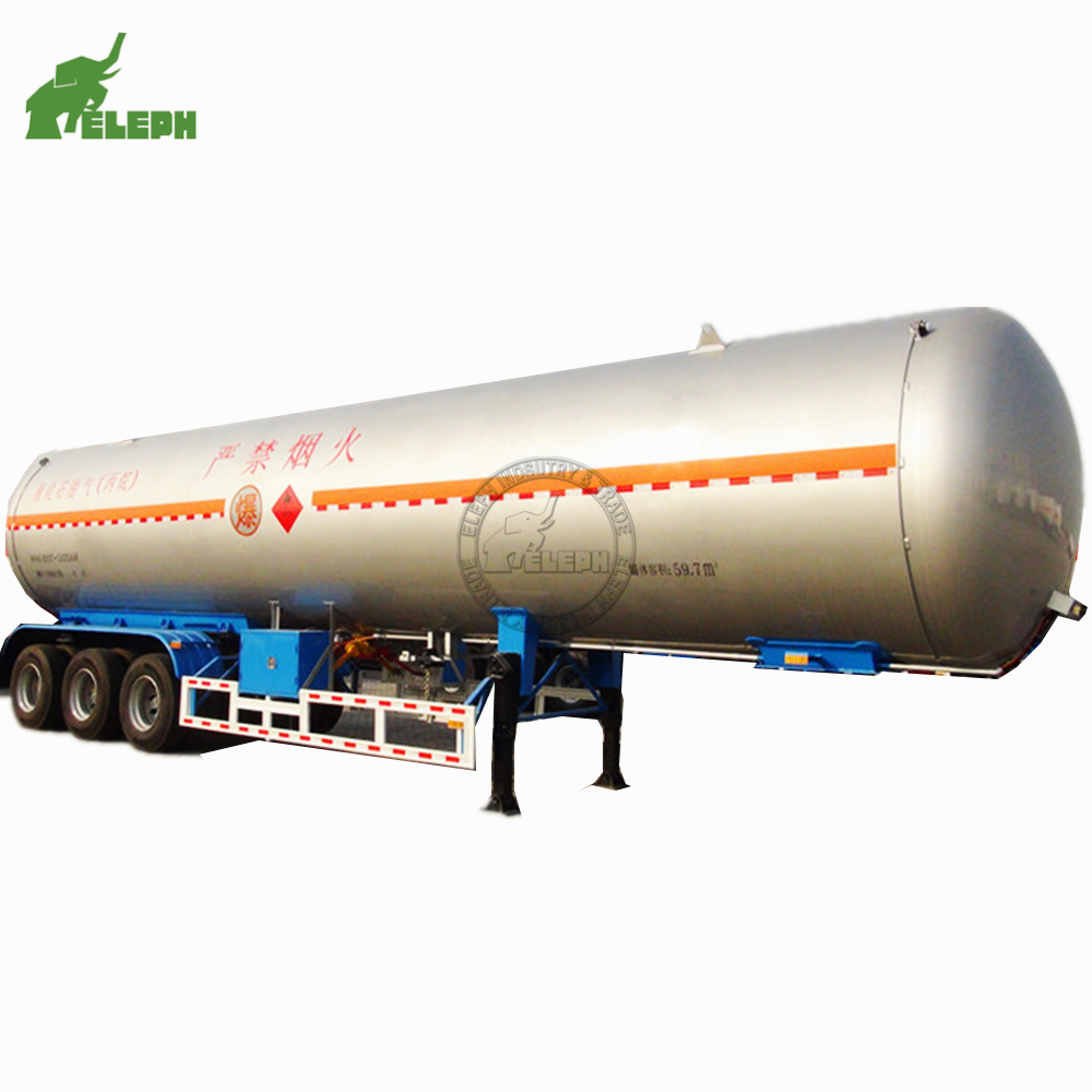 3 axles 56000Liters lpg tanker trailer lpg gas tank for zimbabwe