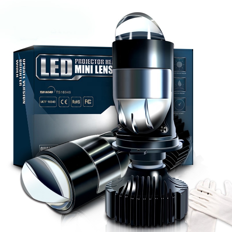 Super Bright G21 LED Mini bi-led Projector Lens H4 Car Headlight Bulbs Focused Light for SUV ATV Motorcycle Car Truck