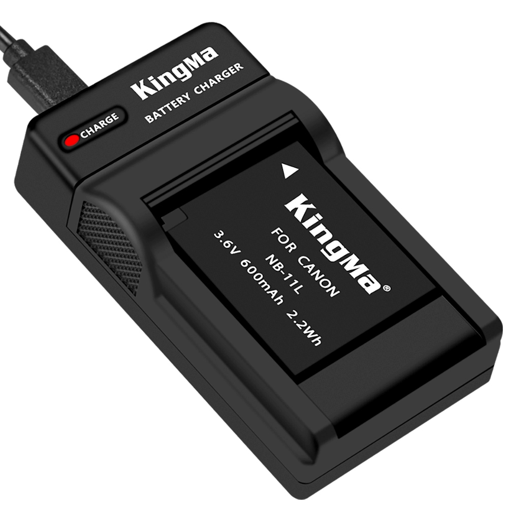 Аккумулятор KingMa NB-11LH 600 мАч и одиночное быстрое зарядное устройство для камеры Canon IXUS 180/240/245/265/175