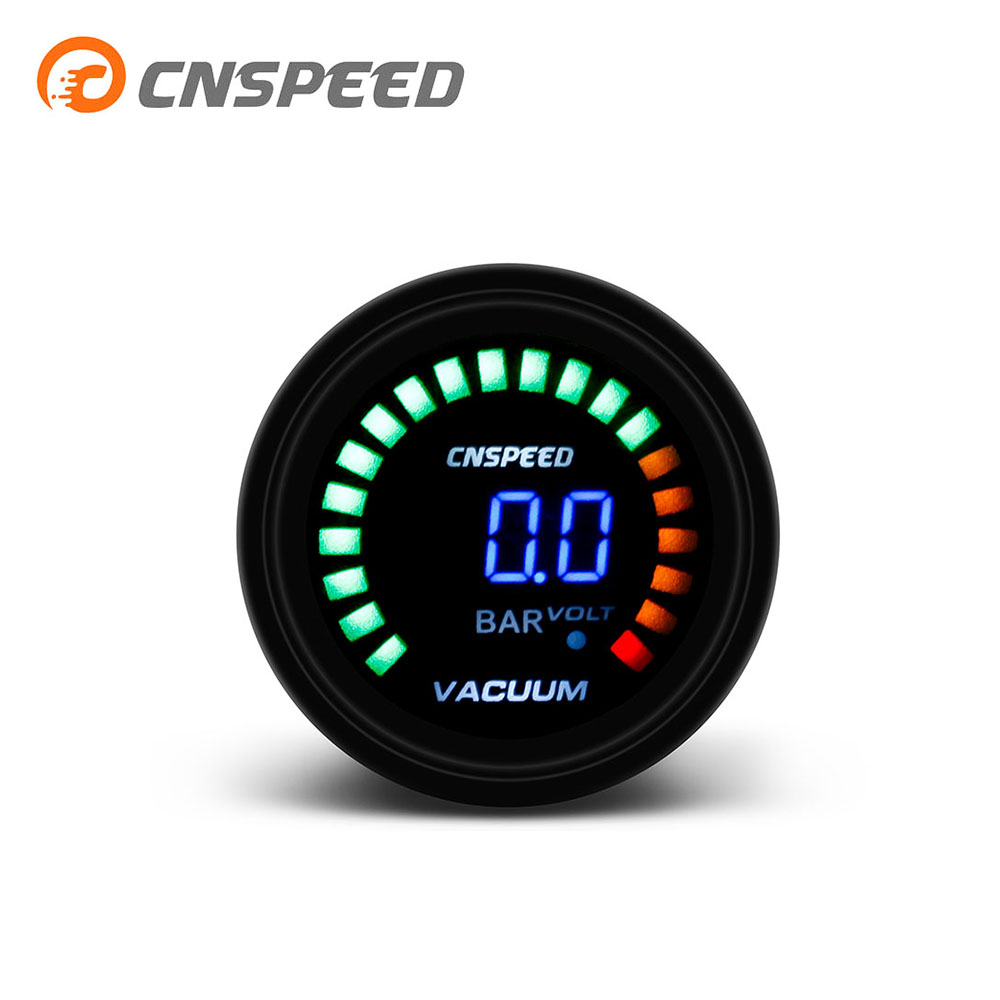 Аналоговый светодиодный цифровой автомобильный вакуумный измеритель CNSPEED 2 дюйма 52 мм