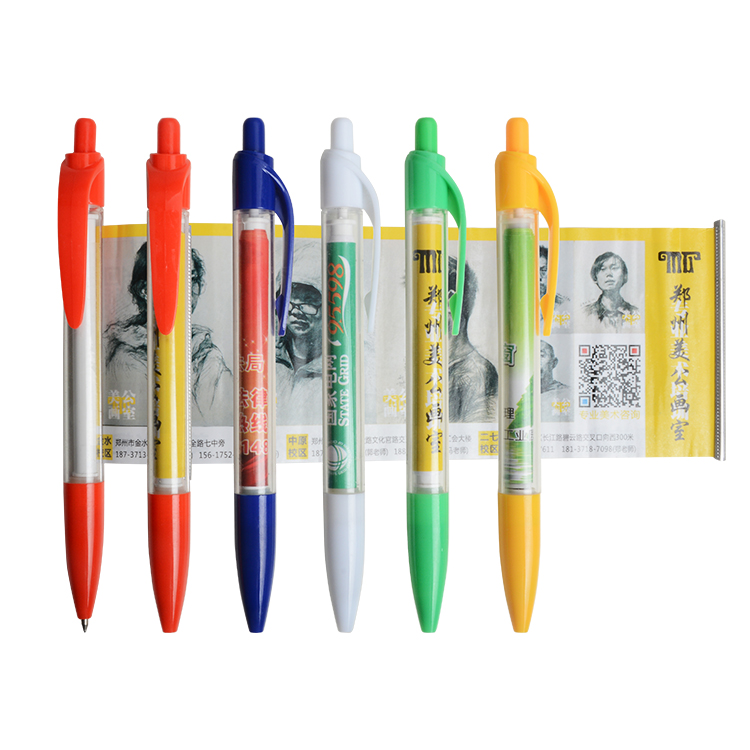 Plastic Personalized Custom Scroll Pen with Banner, Cheap Banner Ball Pen,Ad Banner Pen Advertising