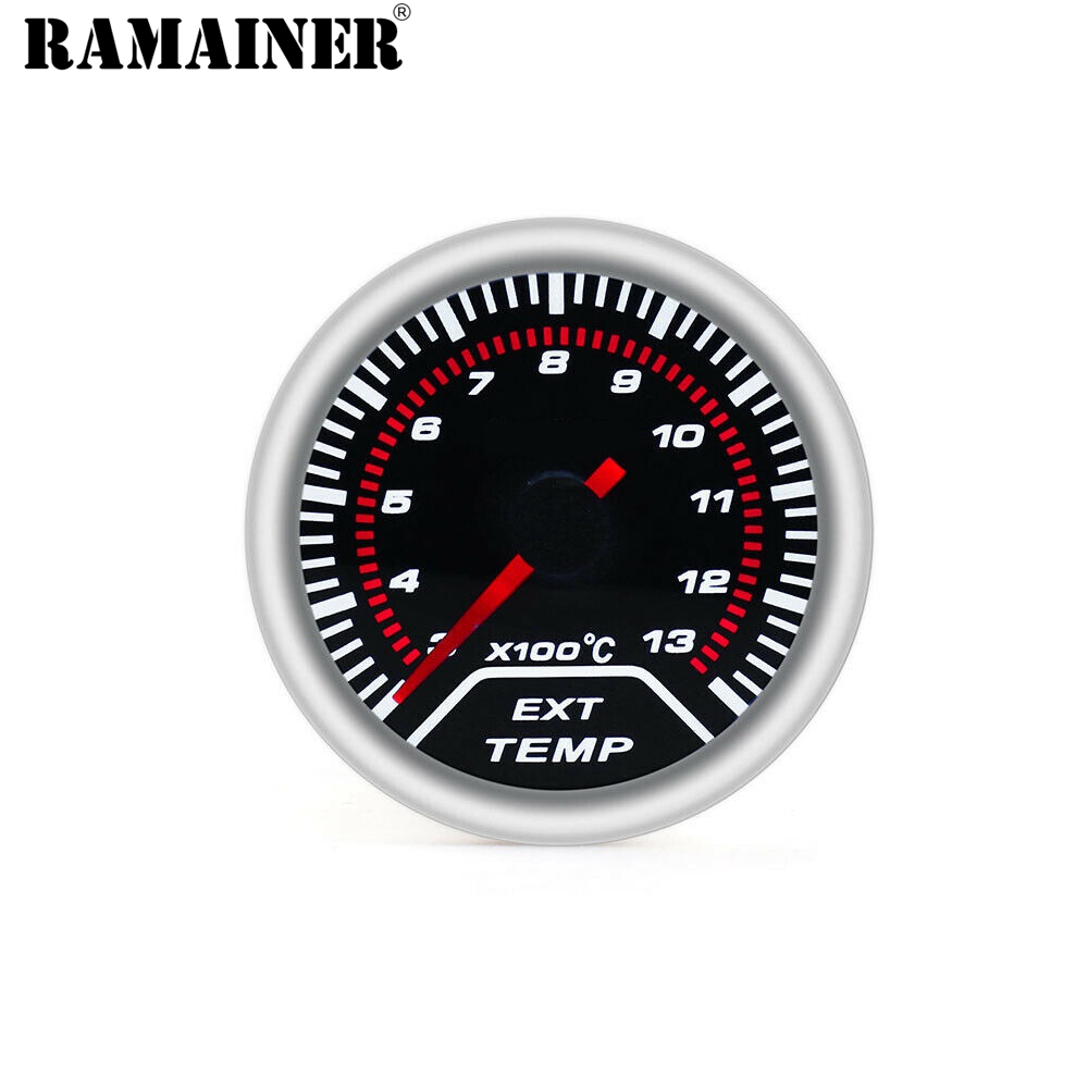 Ramainer 2 "52 мм авто метр Белый LED выхлопных газов температура EGT датчик точки дымчатые линзы с датчиком