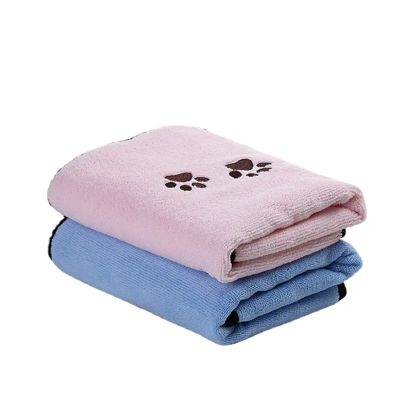 Мягкие сухие товары для ухода за кошками розовые полотенца для вычесывания собак оптовая продажа банное полотенце для домашних животных полотенце из микрофибры для собак