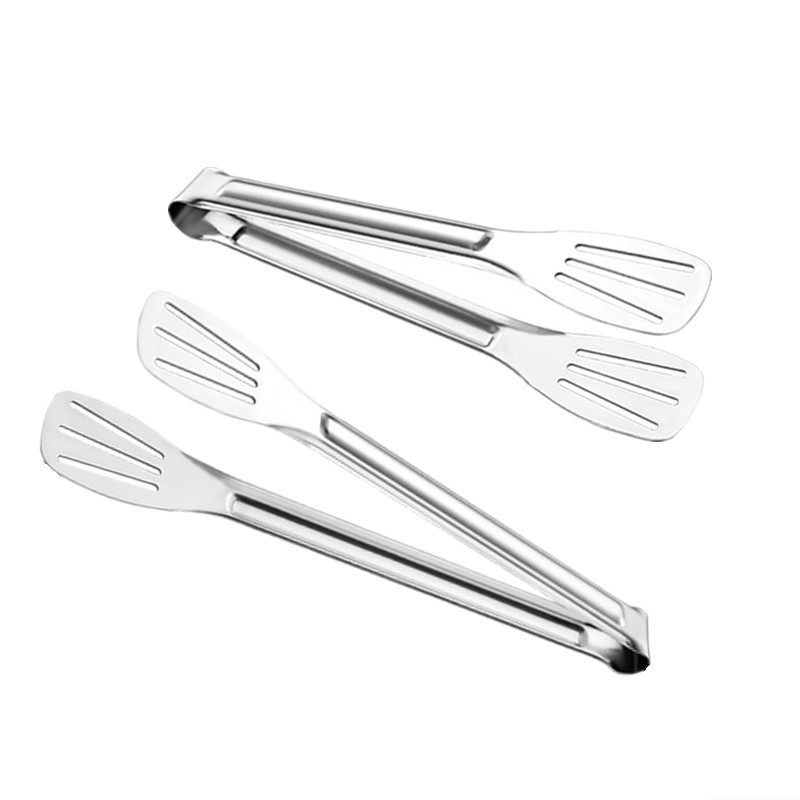 Stainless Steel Bread Tongs Cake Clamp Buffet Barbecue Salad Clips Kitchen Handle BBQ Utensil Serving Baking