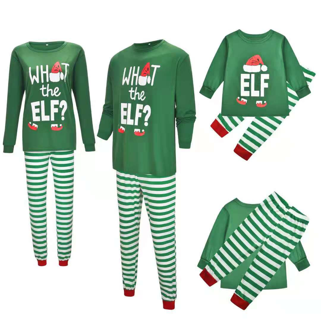 Wholesale Holiday Clothing Kids Pajamas Mommy And Me Outfits 2021 Two Piece Set Christmas Clothes