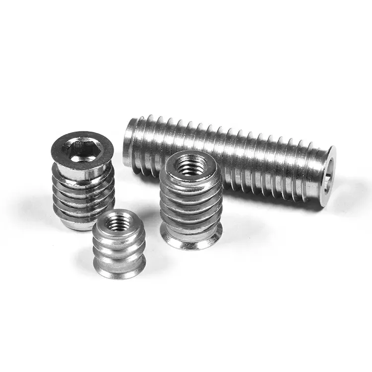 SS303 ans SS304 CNC  Furniture Nut For Bolt Wood Insert Nuts