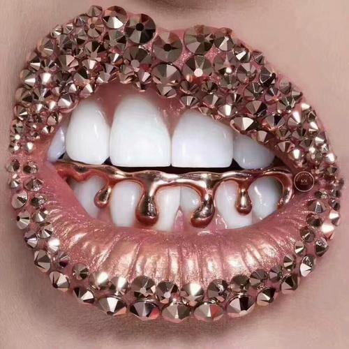 New arrival water drop-shaped hip-hop braces street rap hipster personality gold teeth grillz Halloween dress up fashion jewelry
